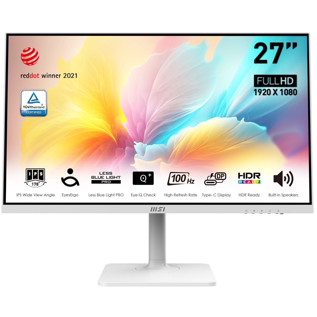 27" MSI MODERN MD2712PW 1ms 100Hz FHD IPS HDMI Type-C Pivot Monitör - MODERN MD2712PW