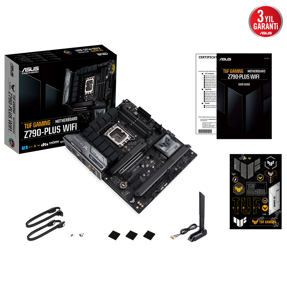 Asus TUF GAMING Z790-PLUS WIFI 1700P DDR5 7200(OC) HDMI DP M.2 RGB WIFI 6E ATX - 90MB1D80-M1EAY0
