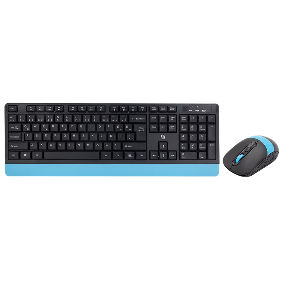 Frisby FK-4885QU MM Q TR Kablosuz Klavye Mouse Set Siyah-Mavi - FK-4885QU