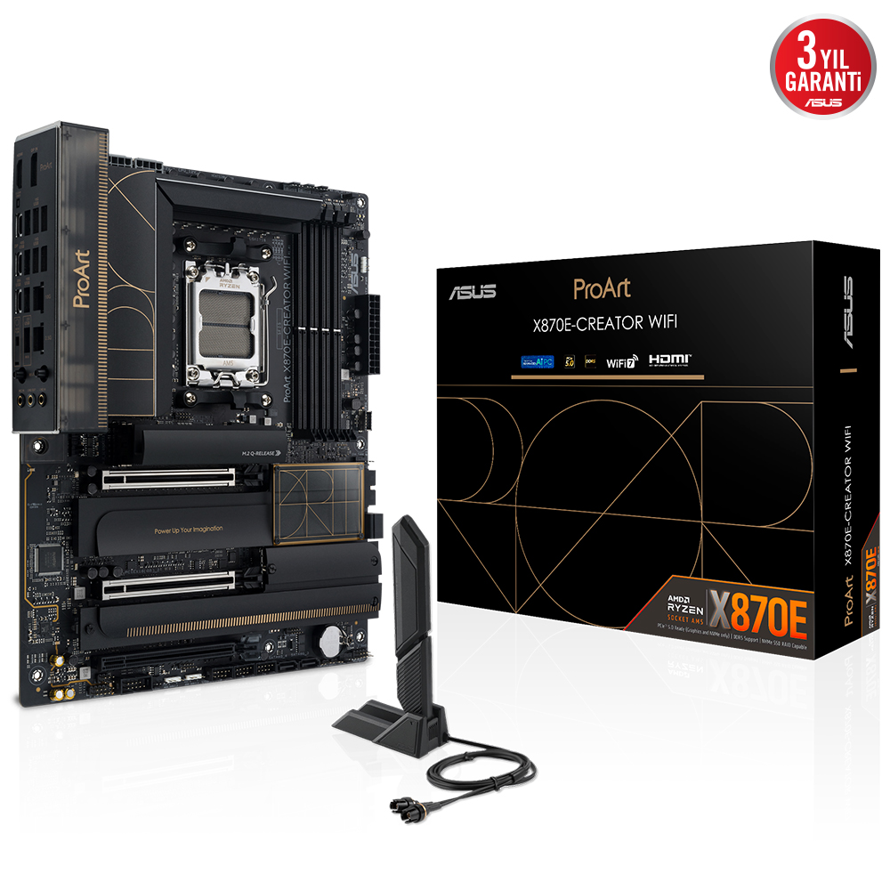 Asus PROART X870E-CREATOR WIFI AM5 DDR5 8000(OC) 2xUSB4 4xM2 HDMI WIFI7 BT 2xLan - 90MB1IG0-M0EAY0