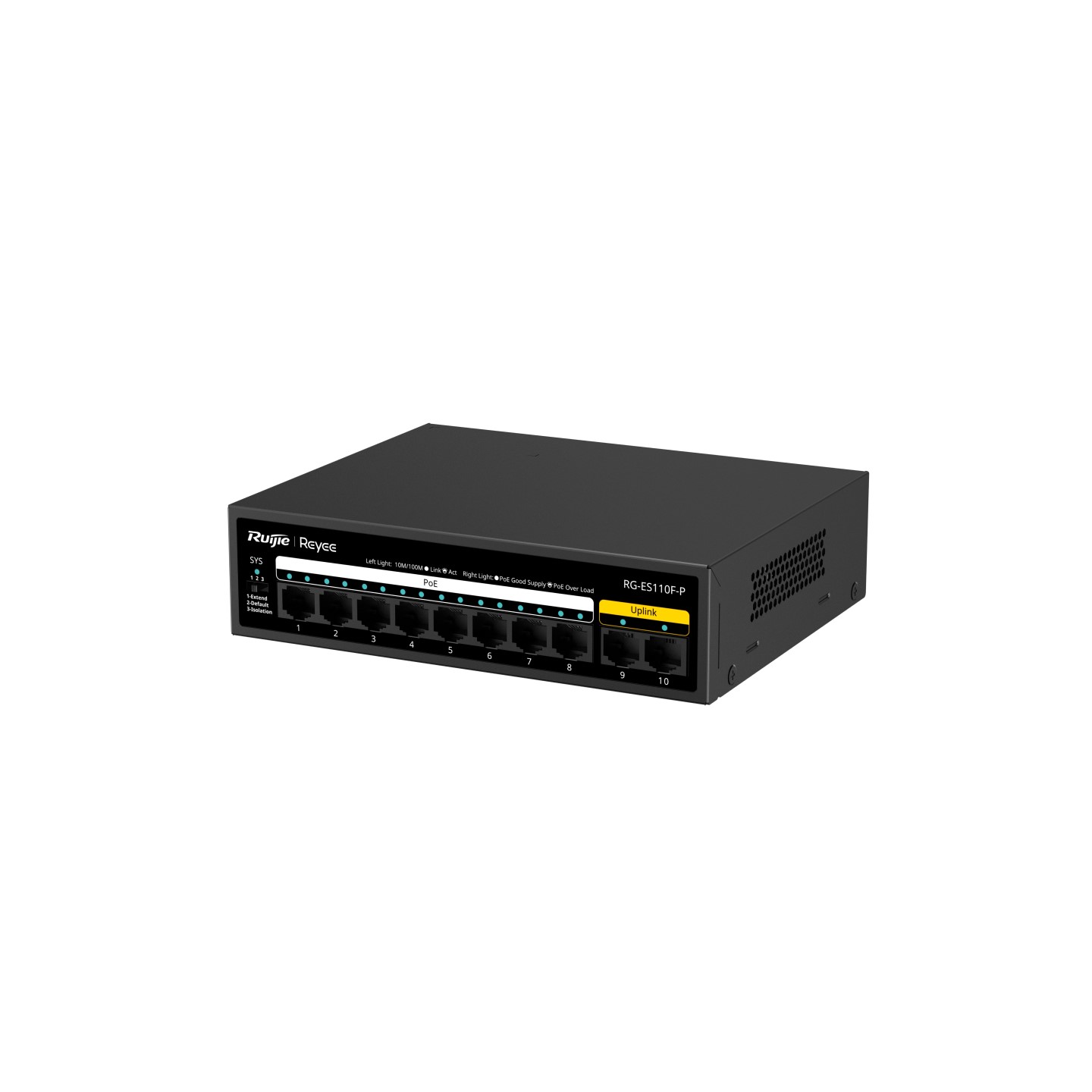 Ruijie Reyee RG-ES110F-P 8 -Port 10/100 +2X 10/100 RJ45 Uplink 110W Poe Switch- Net.Swi.Poe.Yok.0059 Ruijie Reyee RG-ES110F-P 8 -Port 10/100 +2X 10/100 RJ45 Uplink 110W Poe Switch - Net.Swi.Poe.Yok.0059