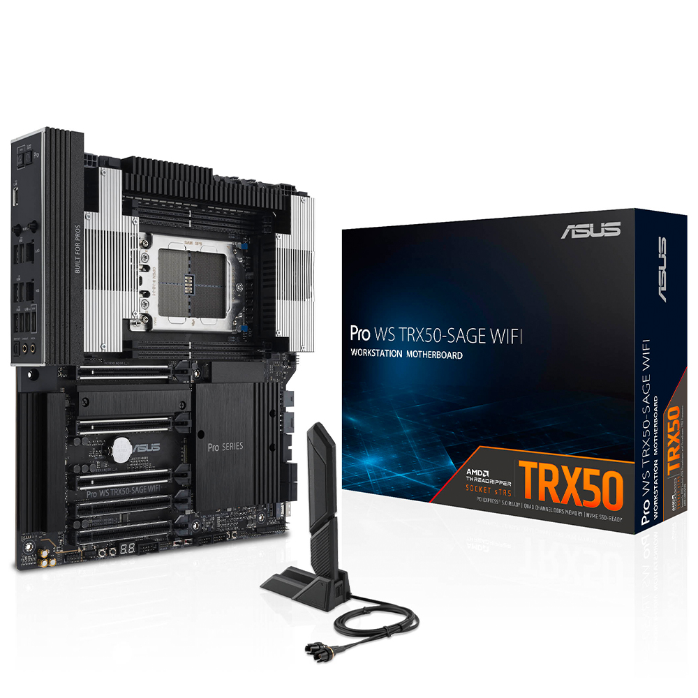 Asus PRO WS TRX50-SAGE WIFI Threadripper PRO TRX50 DDR5 M2 Wifi7 BT Type-C CEB - 90MB1FZ0-M0EAY0