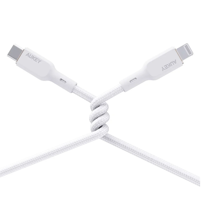 Aukey CB-BAL7-WH Naylon Örgülü USB-A Lightning Kablosu(0.9m) - Aks.Pow.0025