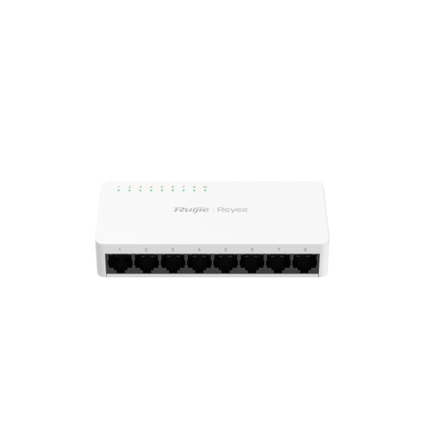 Ruijie Reyee RG-ES08F 8-Port 10/100 Mbps Tak Çalıştır Plastik Kasa Switch - Net.Swi.Swi.Yok.0045