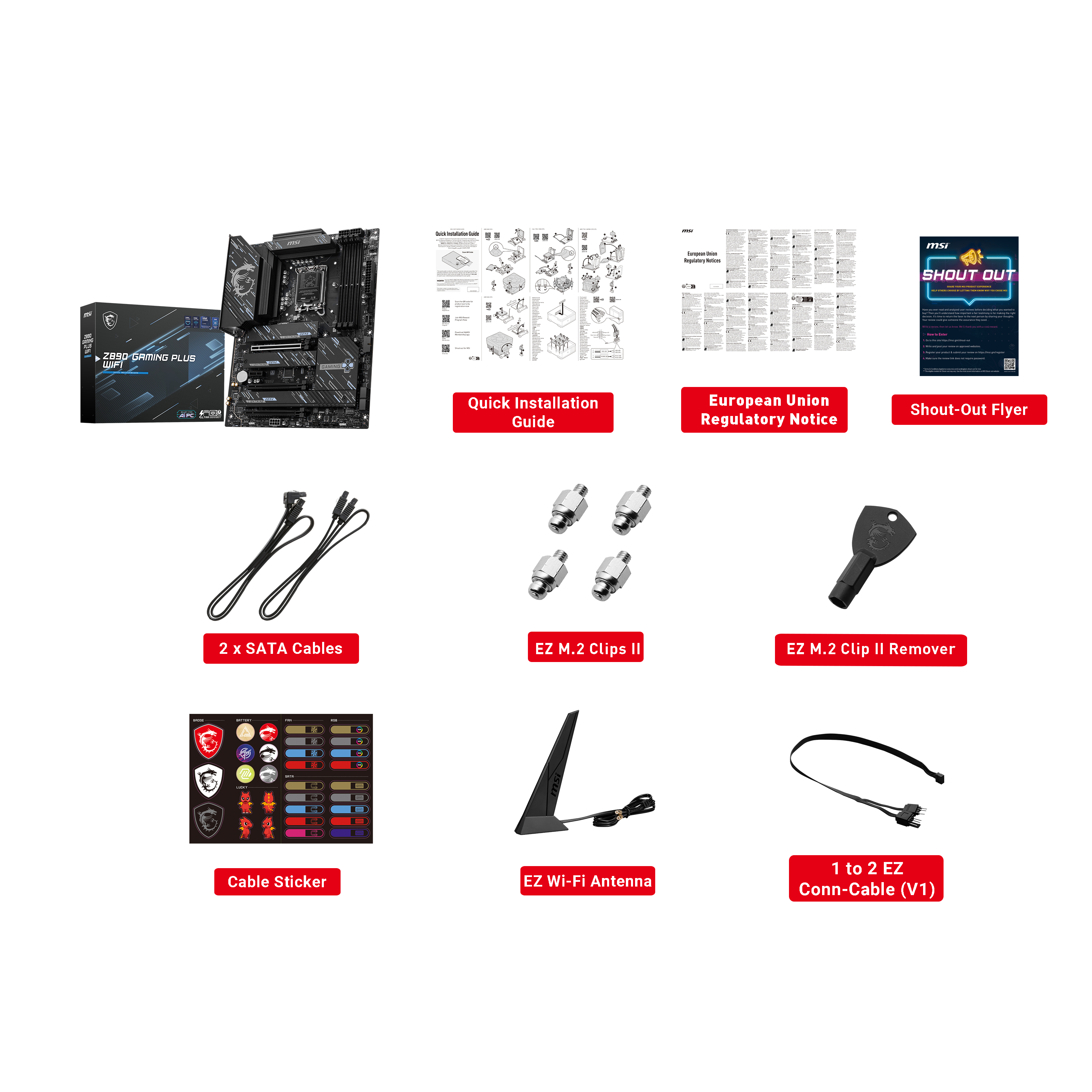 MSI Z890 GAMING PLUS WIFI 1851P DDR5 9200 USB4 4xM2 1xTB4 HDMI DP 5G Wifi7 - Z890 GAMING PLUS WIFI