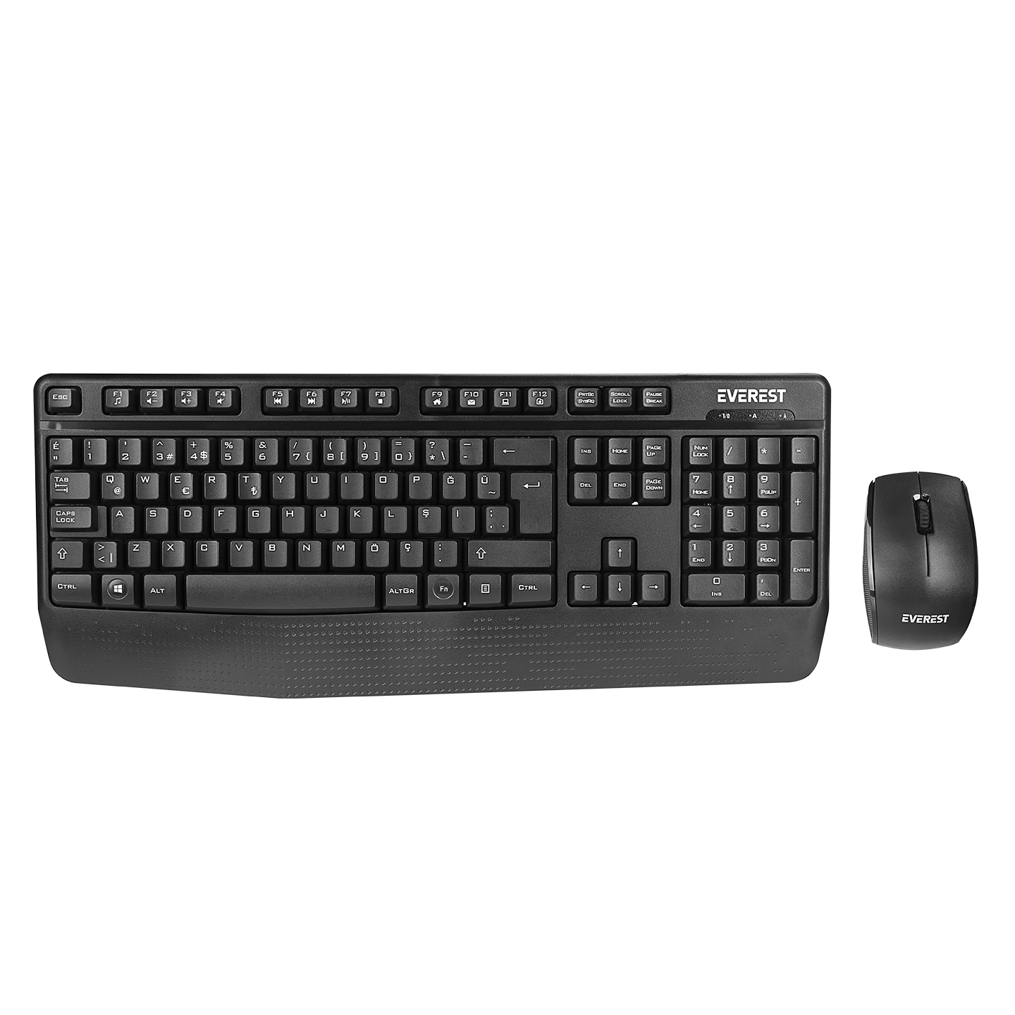 EVEREST KM-973 Q Türkçe Kablosuz Siyah Klavye+ Mouse - 36313