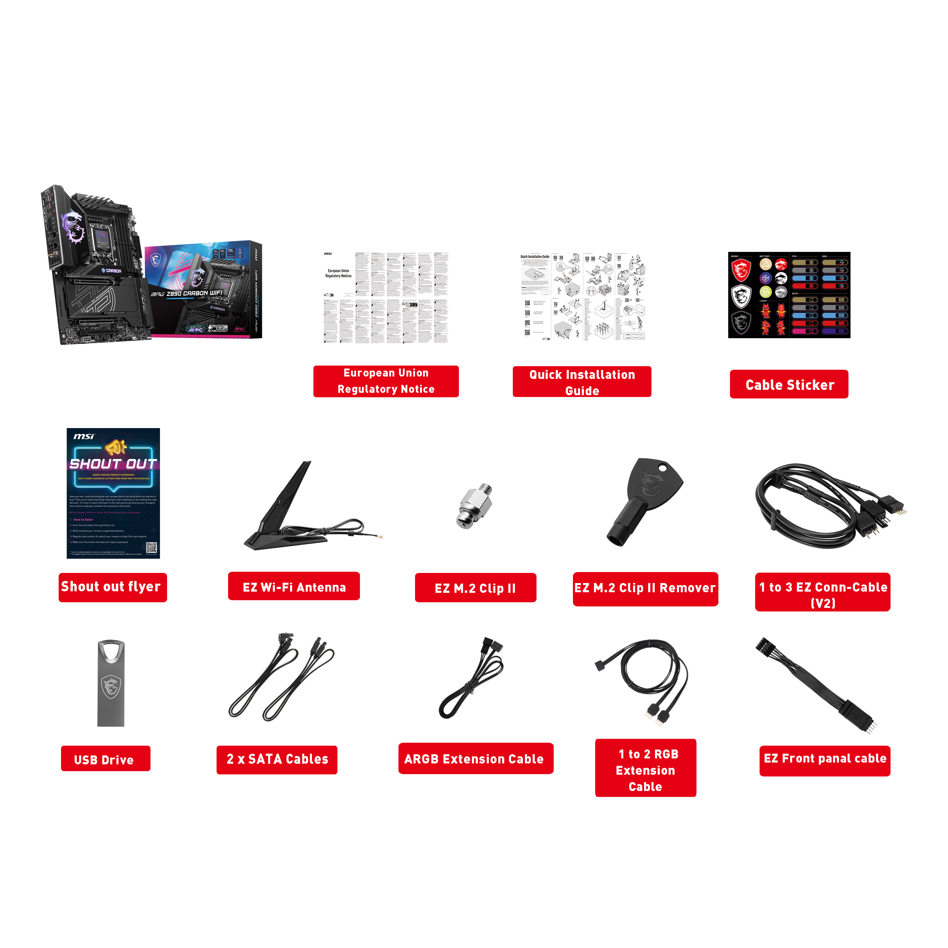 MSI MPG Z890 CARBON WIFI 1851P DDR5 9200 USB4 5xM2 2xTB4 HDMI DP 1x5G 1x2