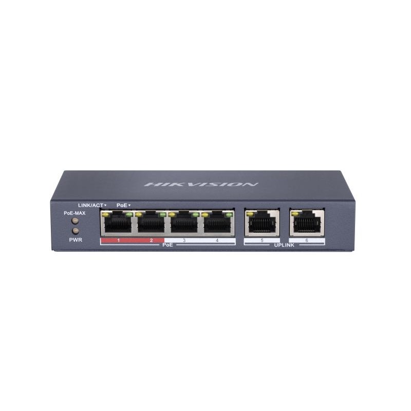 Hikvision DS-3E0106P-E/M 4Port 10/100 Yönetilemez PoE 30W Switch - DS-3E0106P-E/M