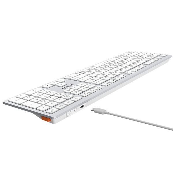 A4 Tech FBX50C Kablosuz MM Şarjlı Q Beyaz Klavye - FBX50C Beyaz