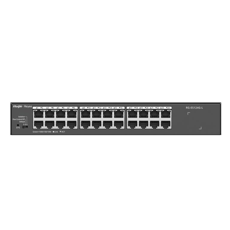 Ruijie Reyee RG-ES124G-L 24-Port Gigabit Metal Kasa Rackmount Switch - Net.Swi.Swi.Yok.0048