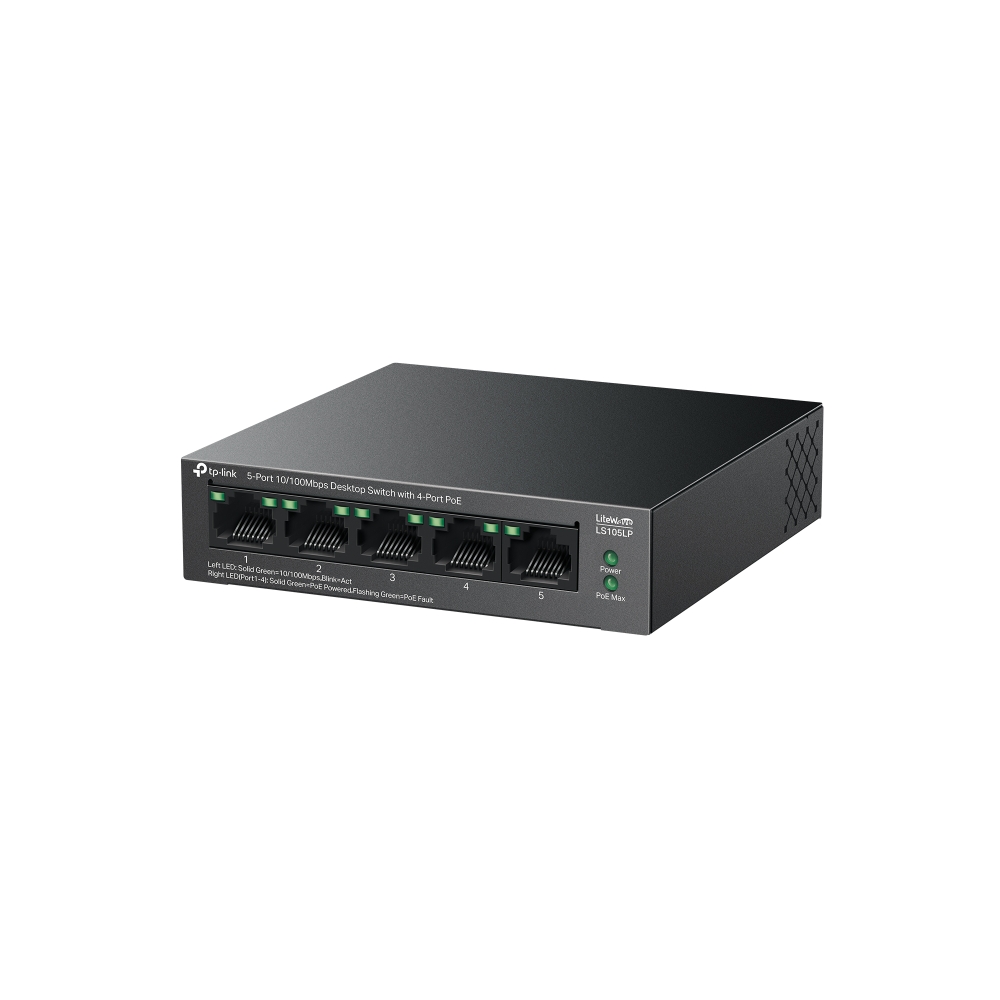 Tp-Link 5Port LS105LP 10/100 4Port PoE Yönetilemez Desktop Switch - LS105LP
