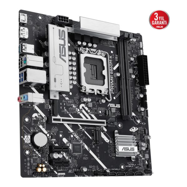 ASUS PRIME B860M-K Intel B860 LGA1851 DDR5 8800 Çift M2 AURA RGB 2.5Gbit LAN mAT - 90MB1JT0-M0EAY0