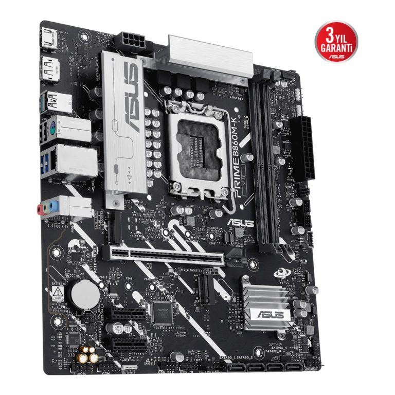 ASUS PRIME B860M-K Intel B860 LGA1851 DDR5 8800 Çift M2 AURA RGB 2.5Gbit LAN mAT - 90MB1JT0-M0EAY0