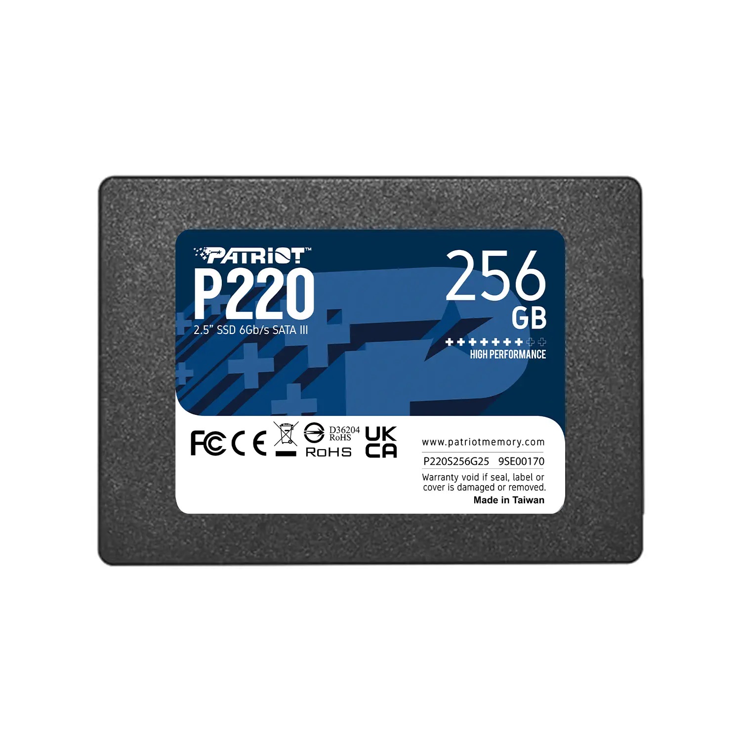 Patriot P220 256GB 2.5" 550-490MB/s  SATA III SSD (P220S256G25) - P220S256G25