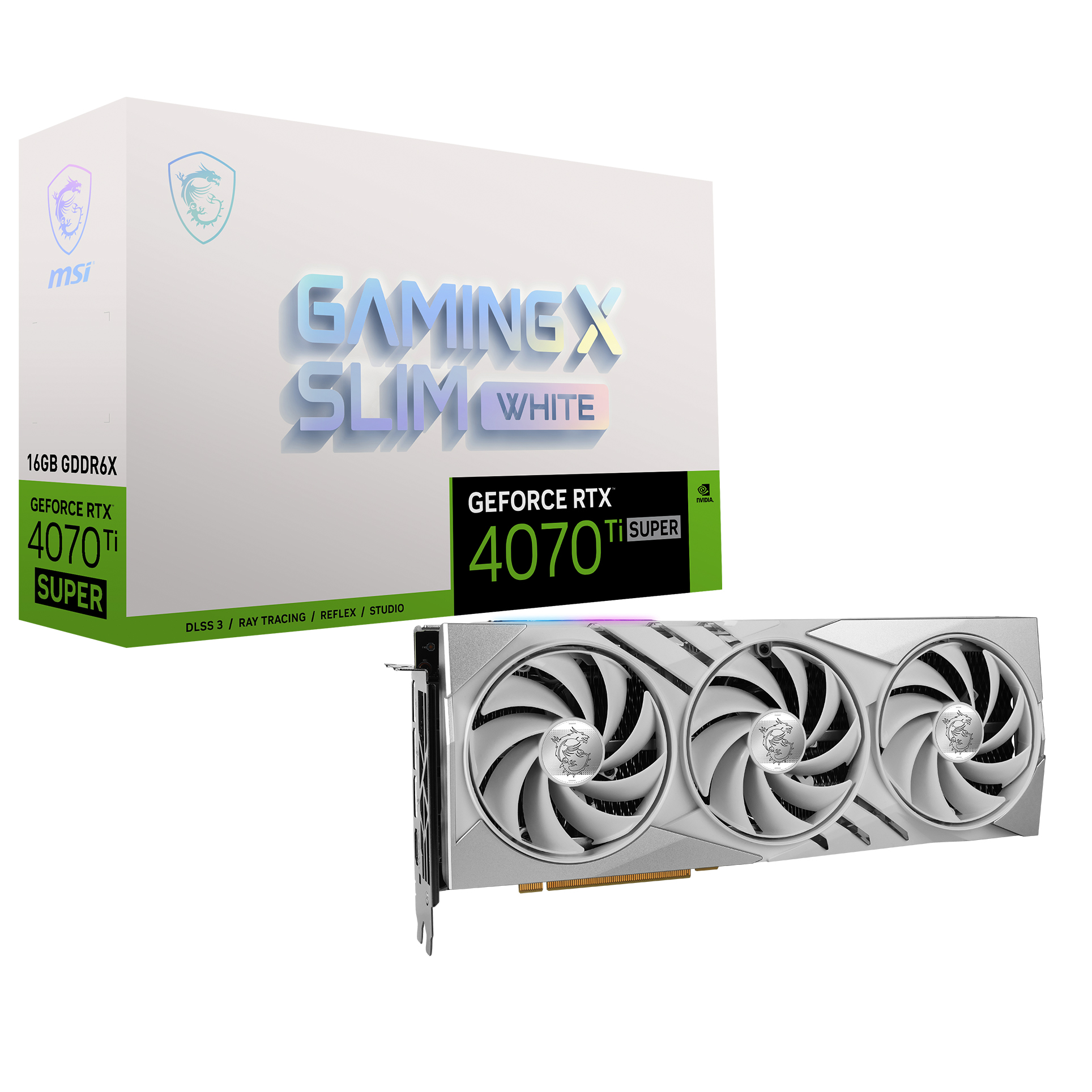 MSI 16GB GEFORCE RTX 4070 TI SUPER 16G GAMING X SLIM WHITE GDDR6X 256Bit HDMI - TI SUPER 16G GAMING X SL