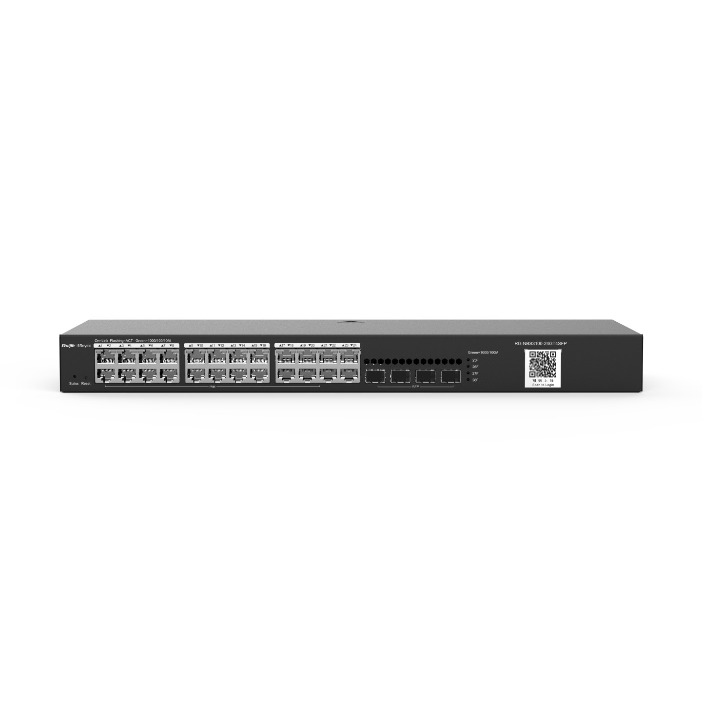 Ruijie Reyee RG-NBS3100-24GT4SFP 24port Gigabit +4SFP Yönetilebilir Switch - RG-NBS3100-24GT4SFP