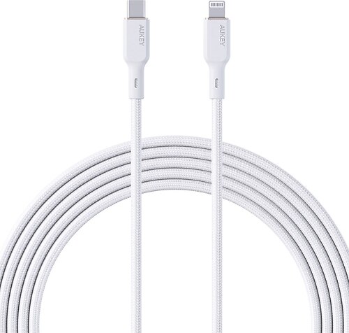 Aukey CB-NCL1-WH 480Mbps Type-C Lightning Kablosu (1.8m) - Aks.Pow.0028