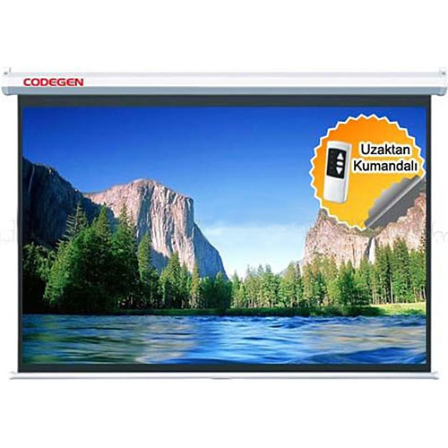 Codegen 240x200 Motorlu + Uzaktan Kumandalı Projeksiyon Perdesi (EX-24) - tuk.aski.perde.0011