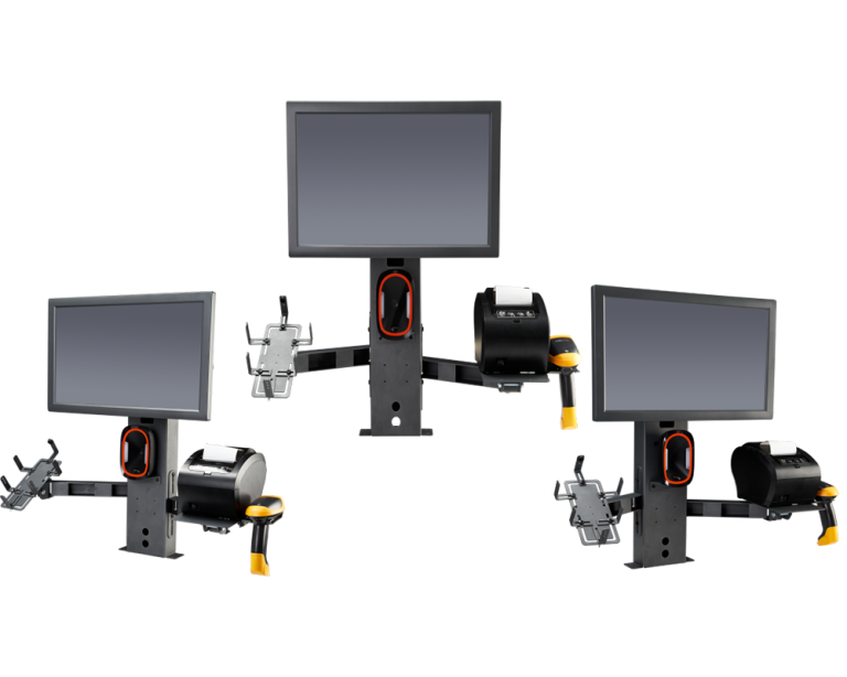 APARATCI KASİYER STAND OKUYUCU VE KLAVYE TUTUCU SAĞ/SOL KOL - 27842