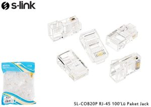 S-LINK SL-COB25P CAT6 RJ-45 100 Lü Paket (Yeni Nesil Jack) - SL-COB25P