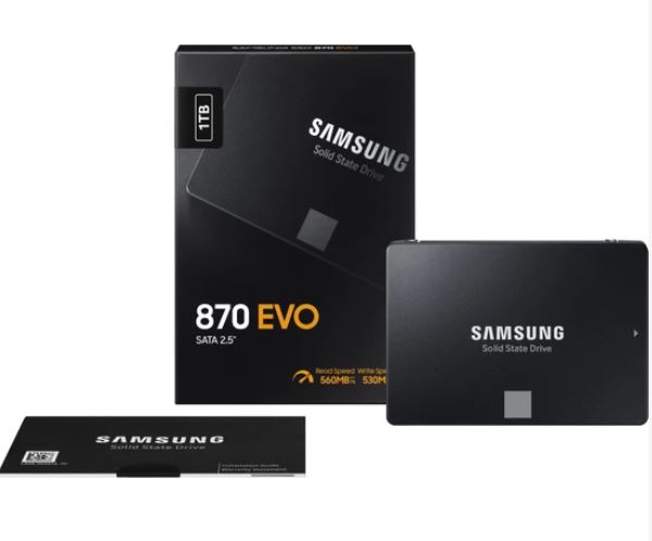 SAMSUNG MZ-77E1T0BW 870 EVO 2.5" 1TB (560/530MB/s) SATA SSD Disk - 30805
