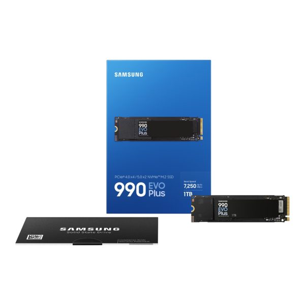 SAMSUNG 1TB 990 EVO Plus PCIe-4-PCIe-5 M-2-NVMe (7150/6300MB/S) - MZ-V9S1T0BW