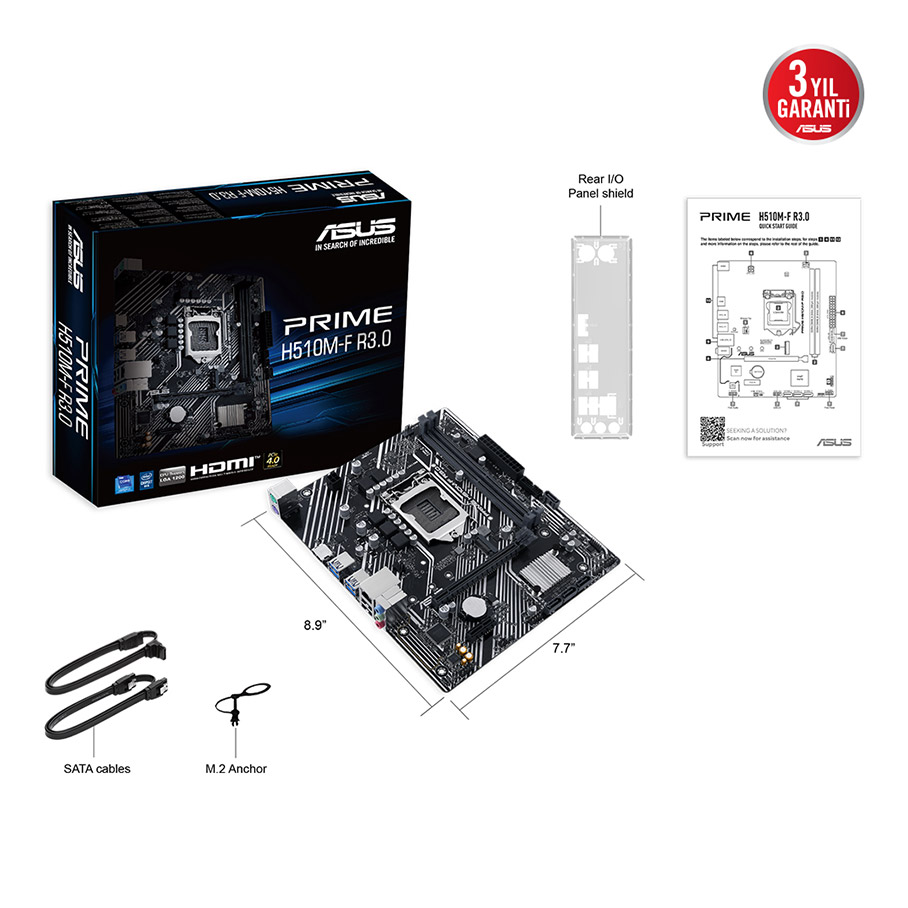 ASUS PRIME H510M-F R3.0 Intel H470 LGA1200 DDR4 HDMI M2 USB3.2 5X PROTECT mATX- 90MB1I20-M0EAY0 ASUS PRIME H510M-F R3.0 Intel H470 LGA1200 DDR4 HDMI M2 USB3.2 5X PROTECT mATX - 90MB1I20-M0EAY0