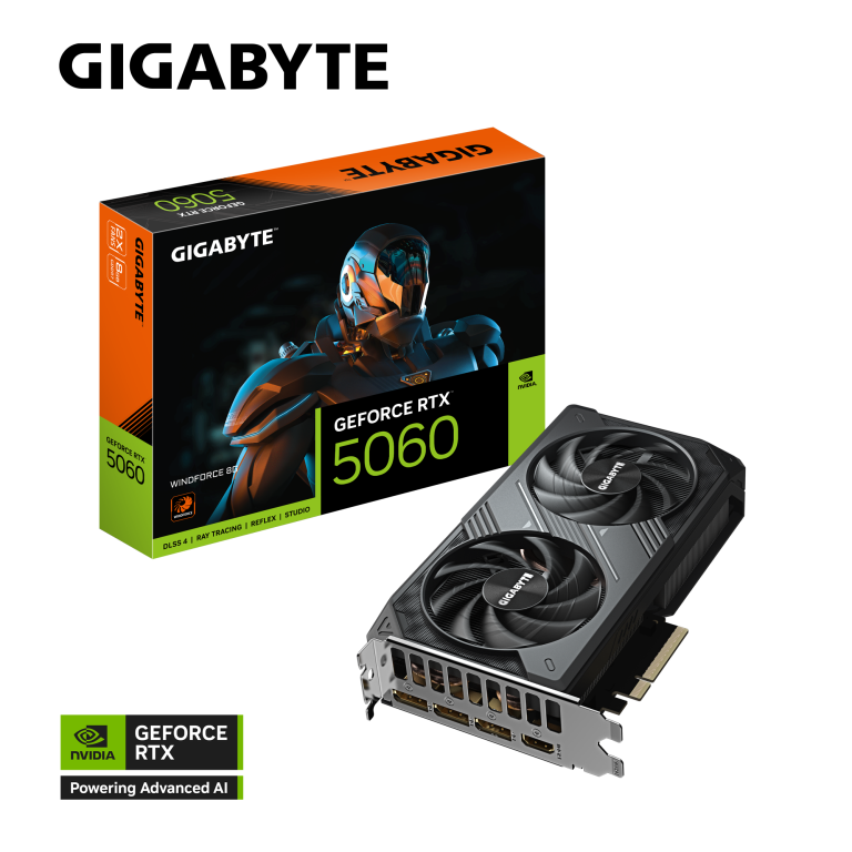 GIGABYTE RTX5060 GV-N5060WF2-8GD 8GB Nvidia RTX5060 GDDR7 128bit HDMI 3xDP 16x Ekran Kartı - 39672