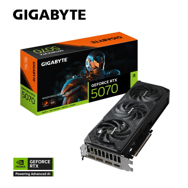 GIGABYTE RTX5070 GV-N5070WF3OC-12GD 12GB Geforce RTX5070 GDDR7 192bit HDMI 3xDP 16x Ekran Kartı - 39891
