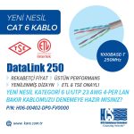 HCS U/UTP CAT6 LSOH GRI 500m Makara 23AWG 4x2x23# / H06-00402-DP0-GRI-KAR56970 - Görsel 3