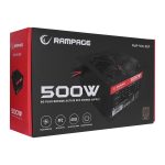 RAMPAGE RMP-500-80P 500W 80 PLUS 12cm Fan A ktif PFC Power Supply / RMP-500-80P-KAR48224 - Görsel 5