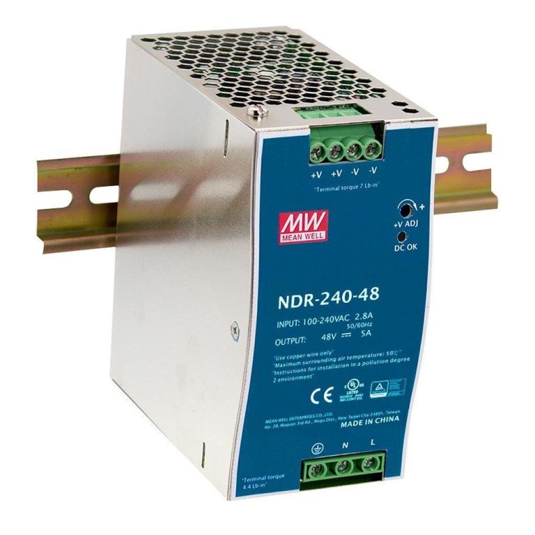 MEAN WELL MW-NDR-240-48 240W SINGLE OUTPUT INDUSTRIAL DIN RAIL POWER SUPPLY - MW-NDR-240-48