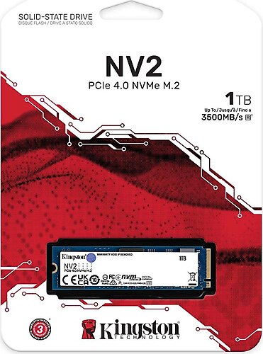 KINGSTON SNV2S/1000G NV2 M.2 1TB (3500/2100MB/s) PCIe + NVMe SSD Disk (22x80MM) - 32522