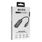 S-LINK SW-U334 Gri Metal USB 3.0 to RJ45 10/100/1000Mbps Gigabit Adaptör / SW-U334-KAR60068 - Görsel 3