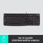 LOGITECH K120 Q TR KABLOLU KLAVYE (920-002505) / 920-002505-KAR34257 - Görsel 5