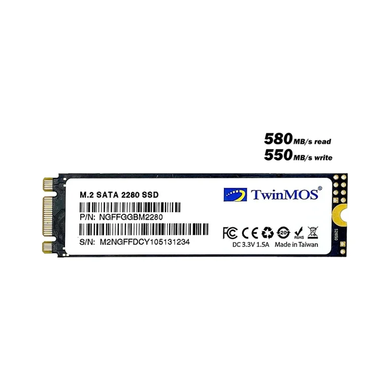 TwinMOS 1TB M.2 2280 SATA3 SSD (580Mb-550Mb/s) 3DNAND - NGFFGGBM2280