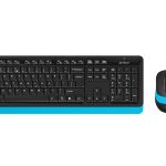 A4 Tech FG1010 2.4G FN-Multimedya Q Klavye+Optik Mouse 2000D Kablosuz Mavi USB - cev.kla.0036