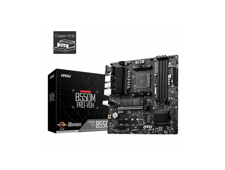 MSI B550M PRO-VDH AM4 DDR4 4400(OC) HDMI DP VGA M.2 USB3.2 MATX - B550M PRO-VDH