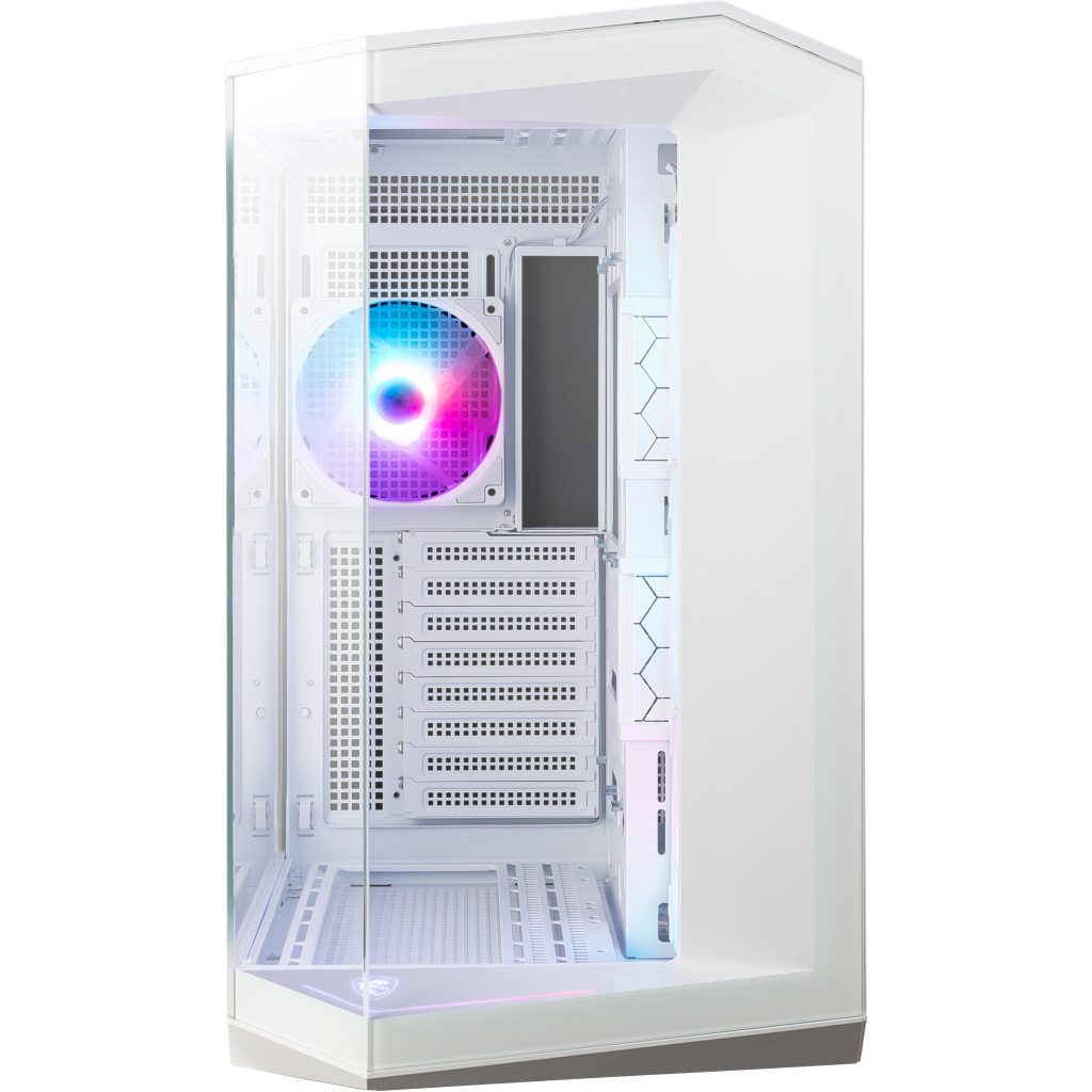 MSI MAG PANO 100R PZ WHITE 4x120mm Fan Temperli Cam PSU Yok ATX Panoramik Beyaz - MAG PANO 100R PZ WHITE
