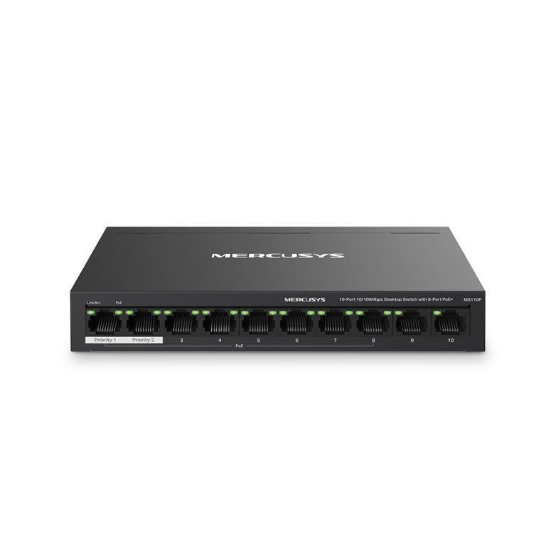 Tp-Link Mercusys MS110P 10-Port Desktop Switch - Net.Swi.Swi.Yok.0038