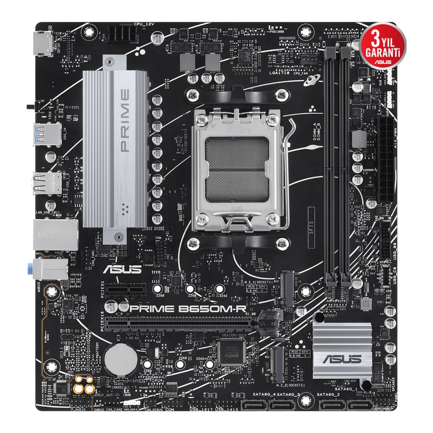 ASUS PRIME B650M-R AM5 DDR5 7200 HDMI 2xM2 AURA RGB 2.5GLAN mATX- 90MB1H30-M0EAY0 ASUS PRIME B650M-R AM5 DDR5 7200 HDMI 2xM2 AURA RGB 2.5GLAN mATX - 90MB1H30-M0EAY0
