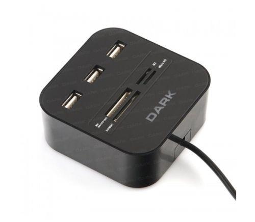 DARK DK-AC-UCR202 Çoklu Yapı USB 2.0 + 3 USB Port Harici Kart Okuyucu- 16978 DARK DK-AC-UCR202 Çoklu Yapı USB 2.0 + 3 USB Port Harici Kart Okuyucu - 16978