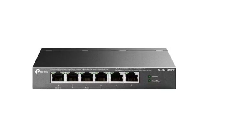 TP-LINK OMADA ES206GP 6 Port Gbit 4 Port Poe 65W Desktop Yönetilebilir Çelik Kasa Switch - 41383