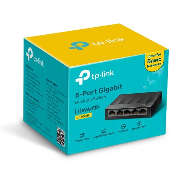 TP-LINK LS1005G 5 port Gbit Desktop Yönetilemez Plastik Kasa Switch - 25059