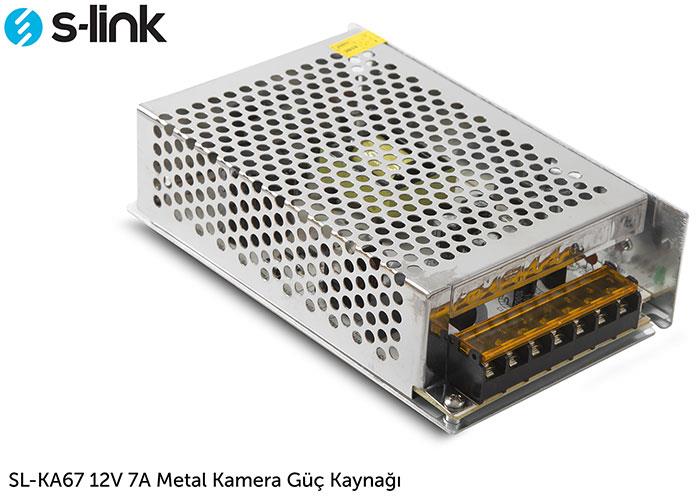 S-LINK SL-KA67 12V 7 Amper Metal Adaptör- 25274 S-LINK SL-KA67 12V 7 Amper Metal Adaptör - 25274