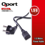 QPORT 1.5M PC POWER KABLOSU (Q-POW1.5) - Q-POW1.5