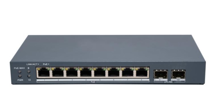 HIKVISION DS-3E1510P-EI/M-8P2F 10 Port Gbit 8 port poe 80W 2xSFP Uplink Yönetilebilir Metal Kasa - 41171