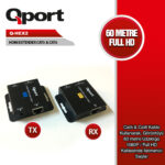 QPORT HDMI EXTENDER CAT6 60M 2 Lİ PAKET (ADAPTÖR DAHİL) (Q-HEX2) - Q-HEX2