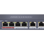 HIKVISION DS-3E0106P-E/M 6 Port Mbit 4 Port PoE 35W 2xMbit Uplink Desktop Yönetilemez Metal Kasa Switch - 35792