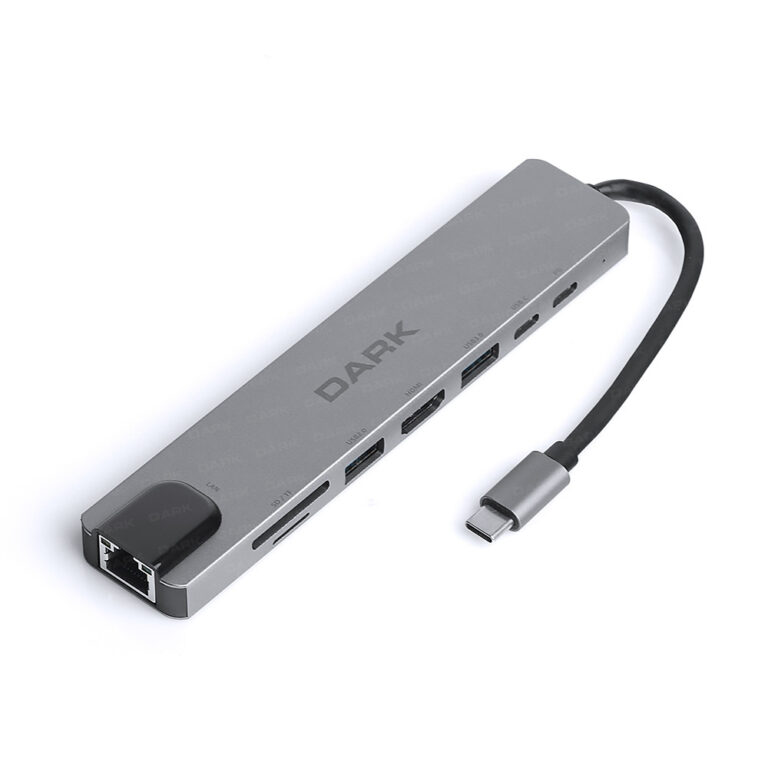 DARK DK-AC-U31X40 USB 3.1 Type-C 8 in Ethernet / HDMI / TF SD Kart USB 3.0 - USB 2.0 / USB-C Dönüştürücü Çevirici HUB - 35712